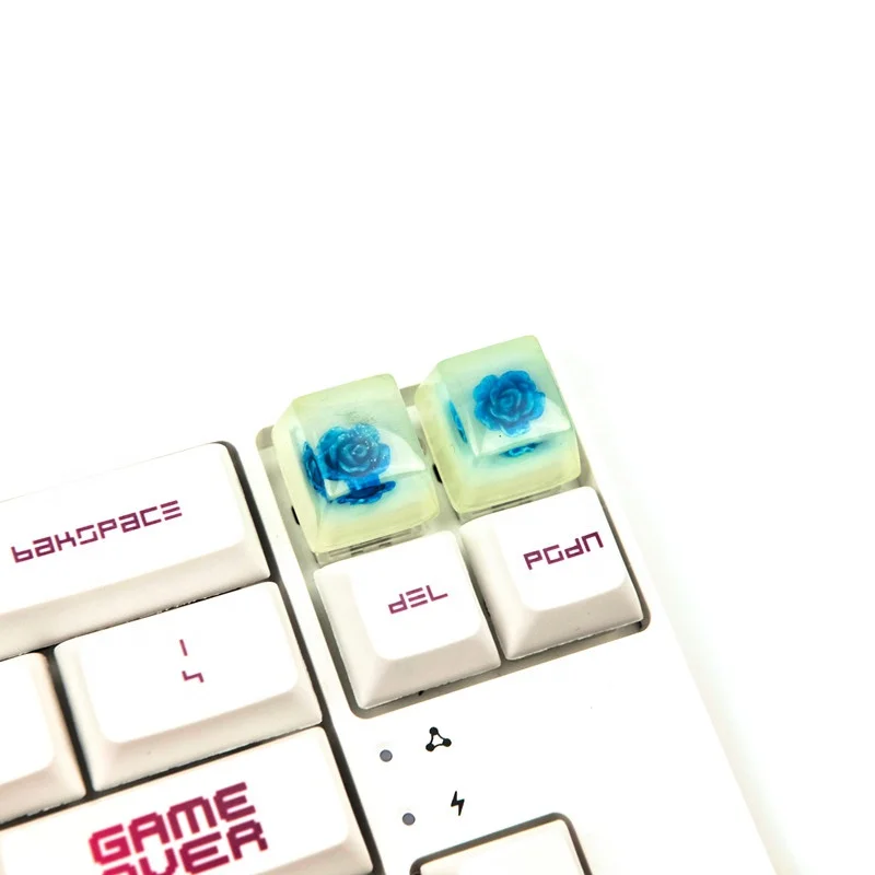 Customized Artisan Resin Blue Enchantress/Conach/Gear/Sakura Keycap For Cherry MX Keyboard Decorate Mechanical Keyboard