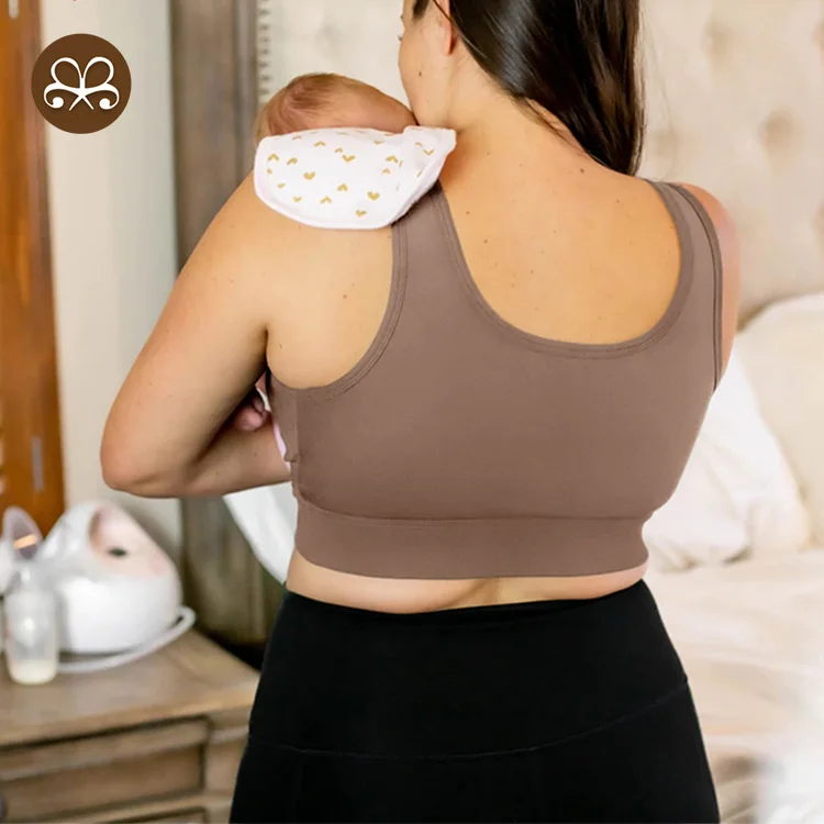 Buttery Soft Pregnancy Bra Wire-Free Supportive Maternity Bra Breastfeeding Plus Size Nursing Bra