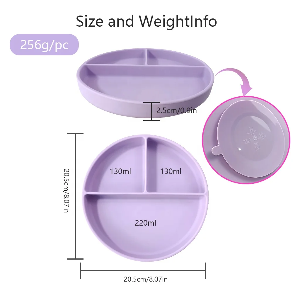 Silicone Suction Plate For Toddlers Baby Plate With Cute Design Strong Suction Base Baby Feeding Silicone Dinnerware Dish Plate