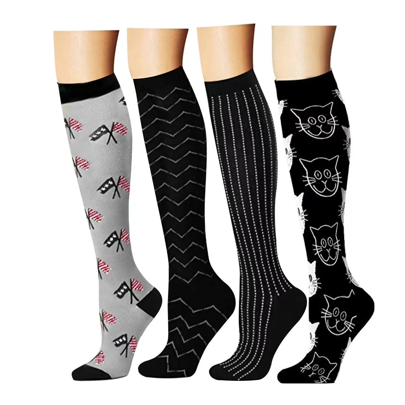 2021 Hot Sale Socks for Anti Fatigue Pain Relief Knee Prevent Compression Socks Fit for Sports High Quantity Cotton Sock