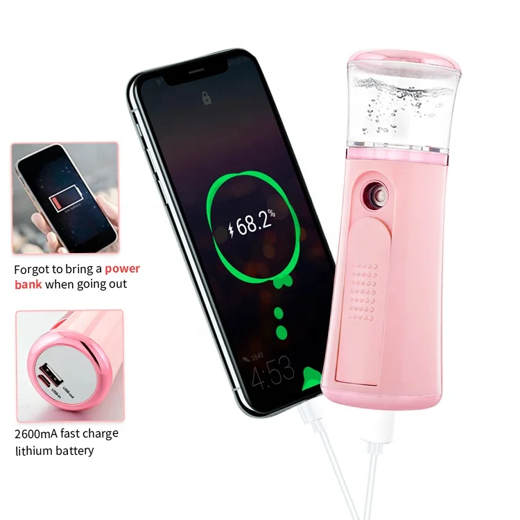 Mini Portable Nano Mister Fogger Water Spray Bottle Moisturizing Skin Facial Mist Ionic Face