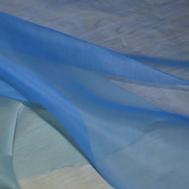 stiff pure 100%silk organza fabric silk gauze fabric for dress