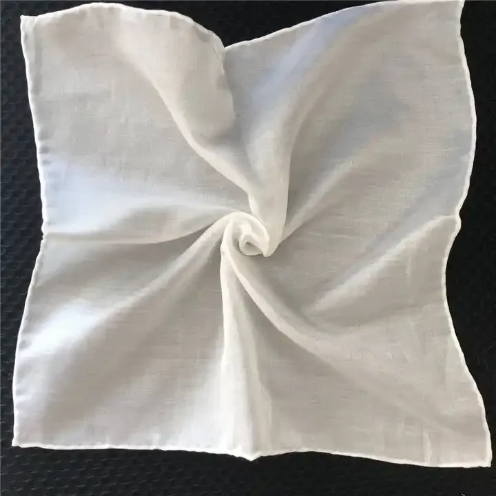 Qualified White Color DIY Soft Silk Cotton Satin Custom Scarf for Hand Drawing Apparel