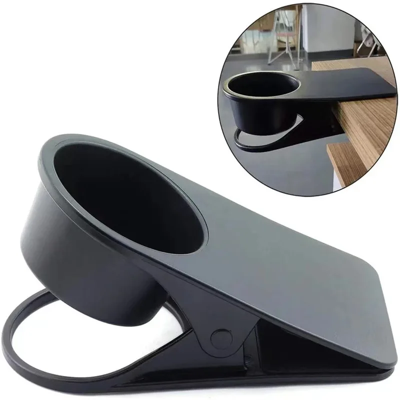 New Design Desktop Cup Beverage Storage Holder Organizer Table Side Water Drink Mug Clip Holder