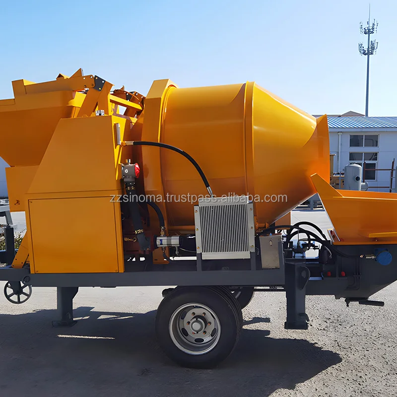 mobile concrete pump with mixer with diesel engine concrete pumps concrete mixer truck