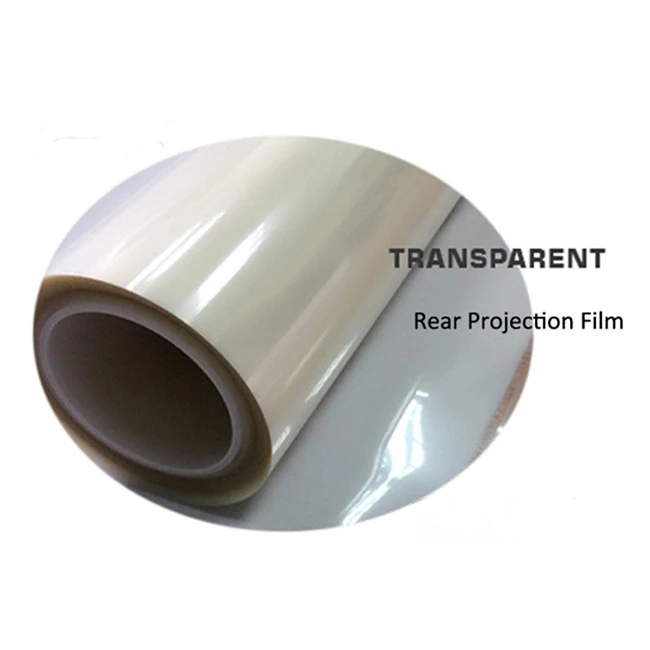 in stock smart glass projection/rear and front holographhic transparent projection pet film