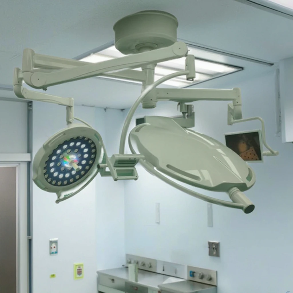 High-Quality LED Surgical Light for Operating Rooms with Ceiling Mounting Options and Adjustable Settings