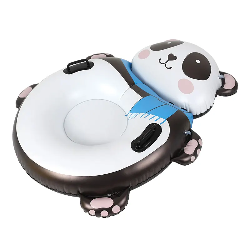 BSCI factory Cold resistant material Kids and adults in Winter outdoor game Inflatable Panda Snow Tube