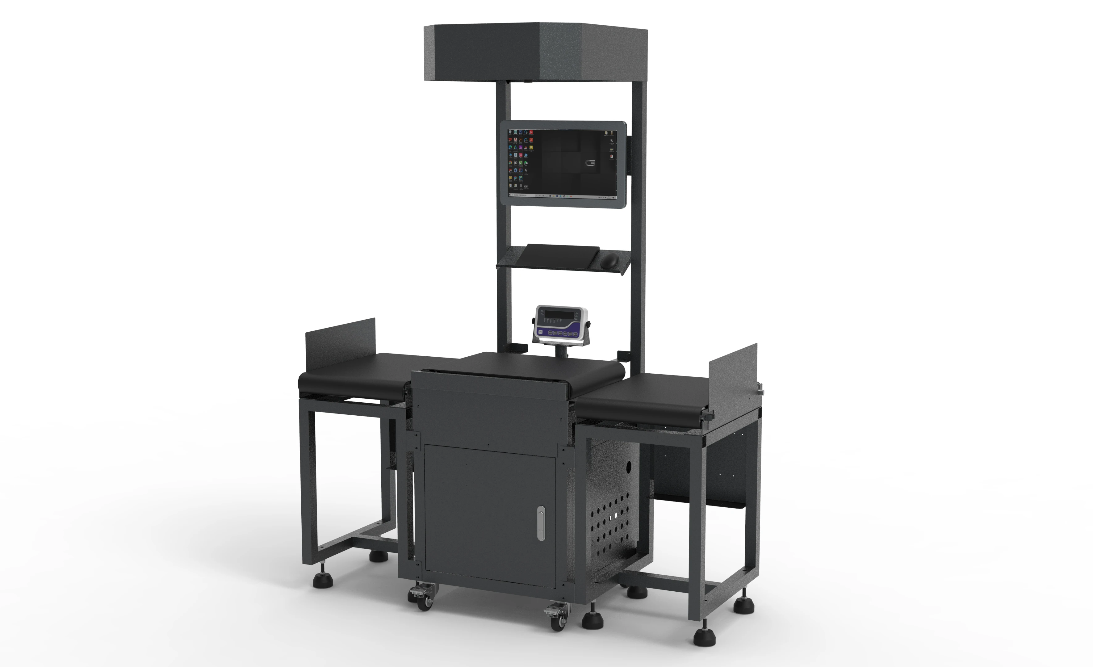 MonolithIoT Logistics Parcels 4 Directions Sorting System Dimensioning Weighing Scanning Equipment Conveyor Belt DWS System