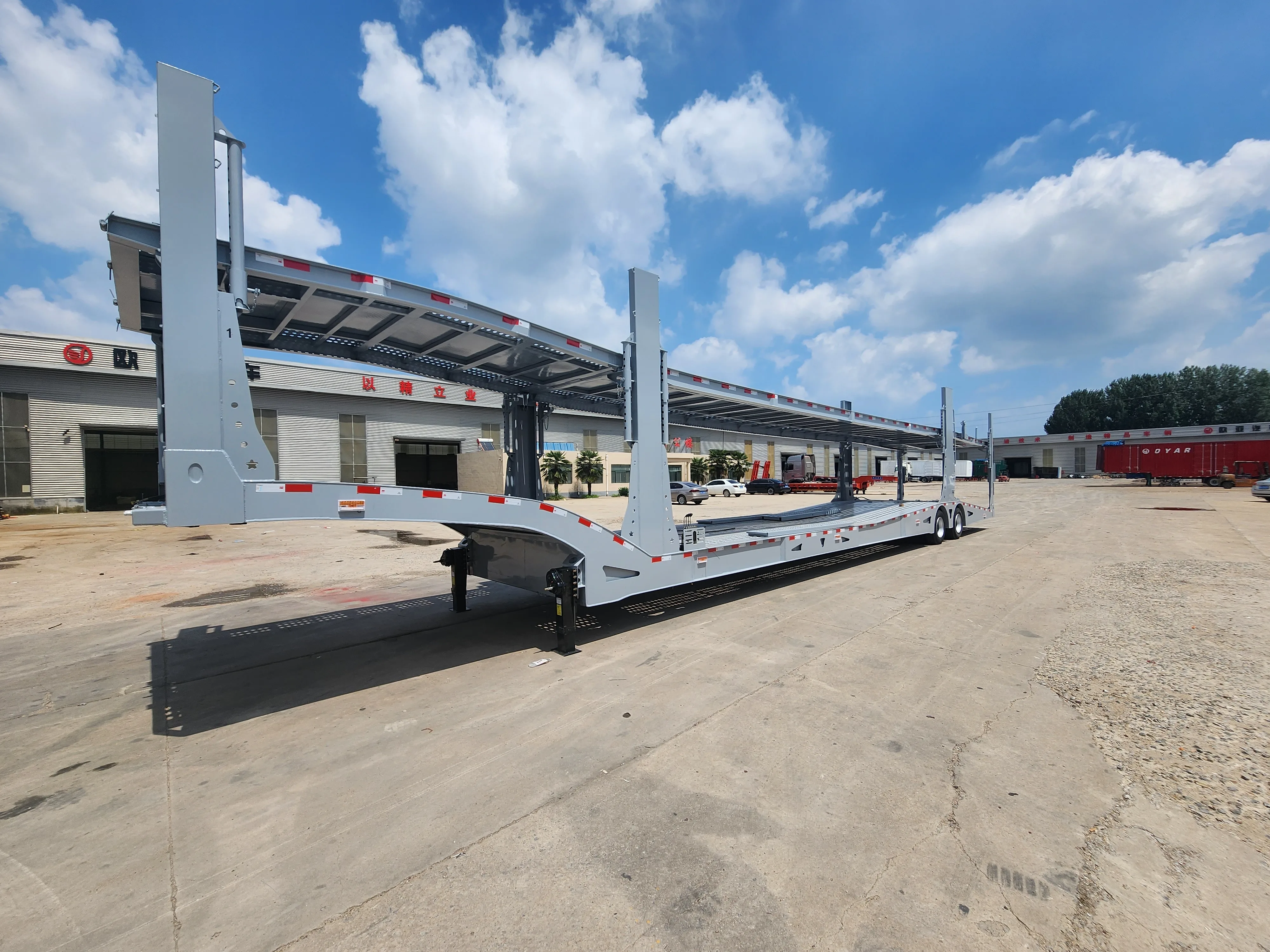 Customized Available 2 Axles Double Floor Car Carriage Semi Trailer For 6 8 10 Cars Suvs Transportation