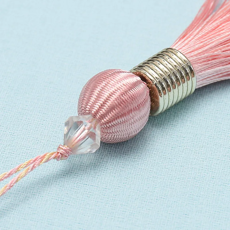 Curtain beef rainbow tassel keyring keychains tendon sleeve tying strap beaded leather tassel bag tassel lace dresses