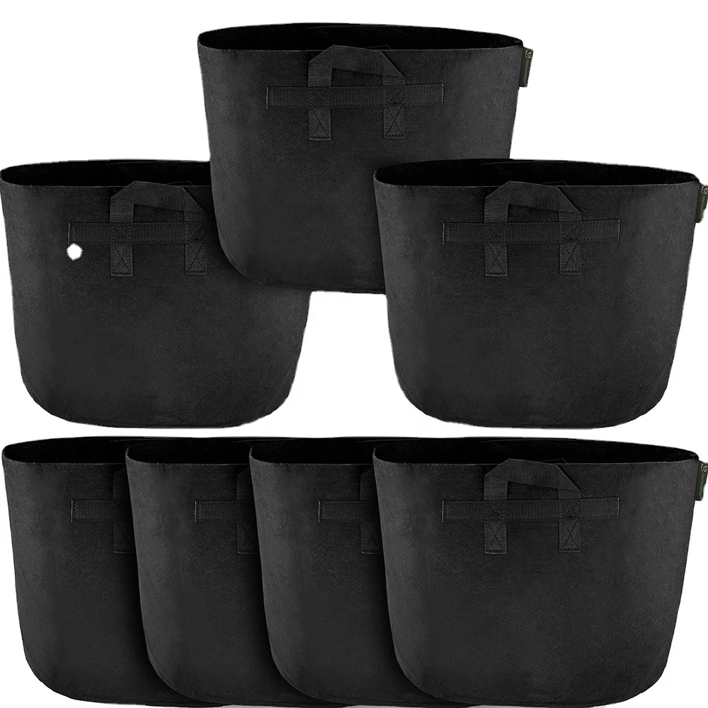 Cheap customized 1 3 5 7 10 20 30 50 100 Gallon Planter Grow Bags Aeration Grow Pots Garden Potato Felt Fabric plant Grow Bags