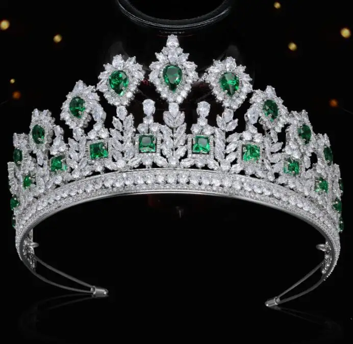 Cross-border Manufacturers Direct Sales Wholesale Princess Wedding Headwear Cubic Bridal Tiaras Zircon Tiara