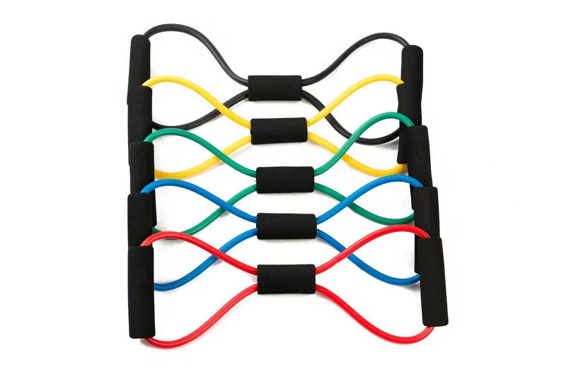 Exercise Bands Resistance Exercise, Figure 8 Fitness Equipment Tube Workout Exercise Elastic Resistance Band for Yoga