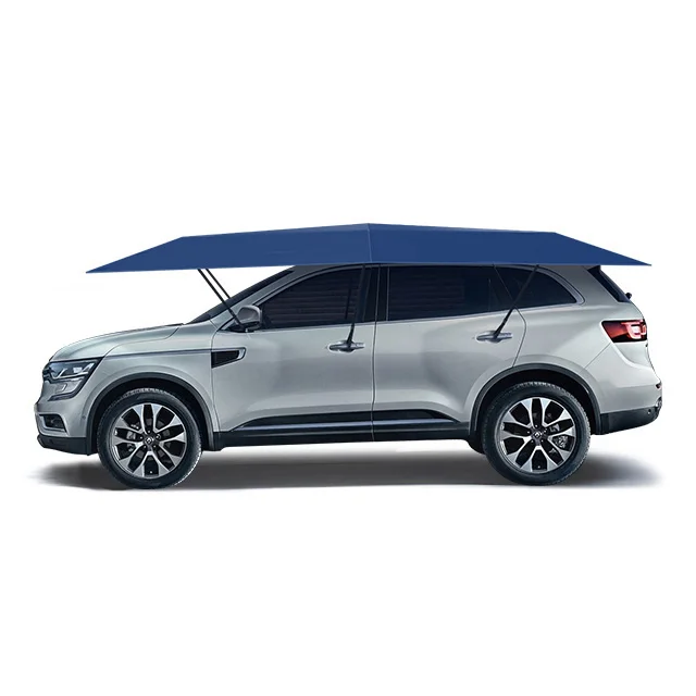 New arrival 4.2 Meters semi-automatic and Automatic 2 in 1 Car Shelter  portable automatic car umbrella car shade