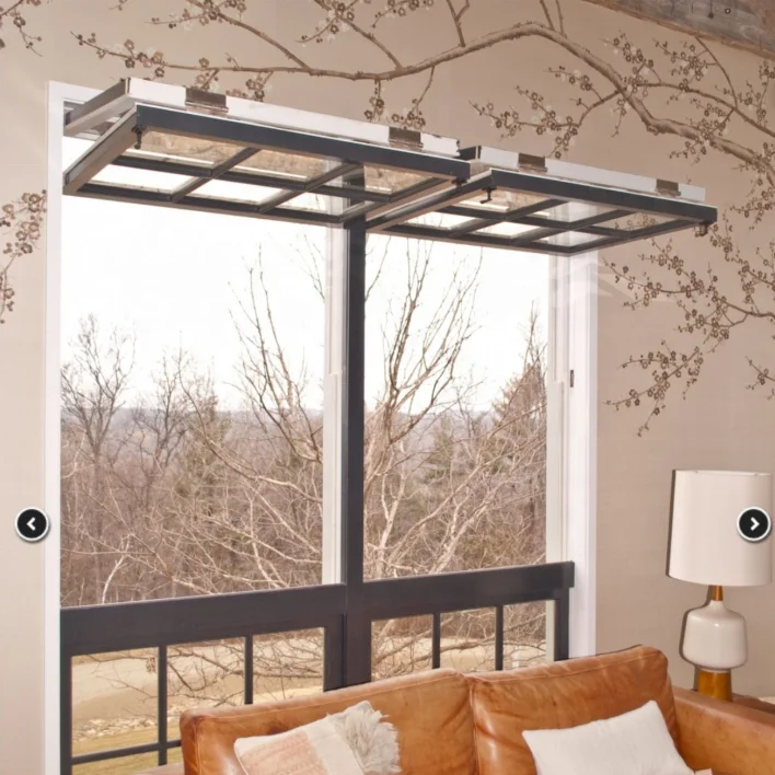 JBDhome Customized French Double Folding Glass Aluminum Balcony Kitchen Vertical Folding Window