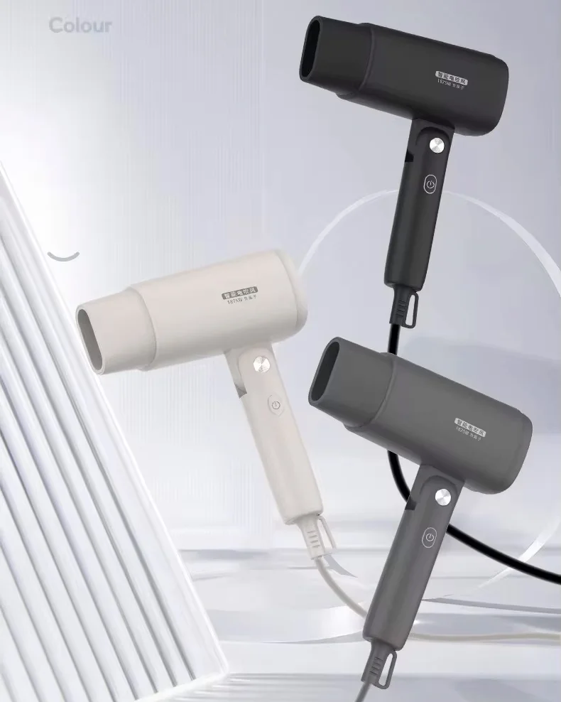 High quality foldable hair dryer, innovative negative ion hair dryer, NTC intelligent temperature control for hotel use