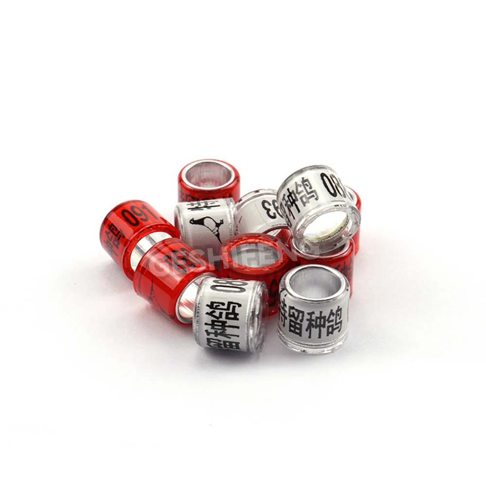 Customize Logo 2024 2025 Pigeon Bird Racing Ring Plastic Aluminum Core 8mm Rings Fci Official Manufacturer
