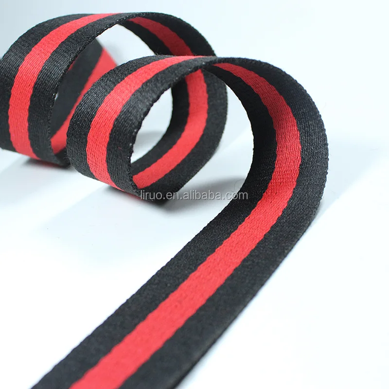 Factory Directly Woven Striped Cotton Webbing for Belt