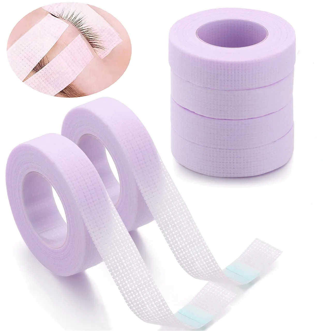 Eyelash Extensions Tools Green Tape Micropore Adhesive Tape Non-woven Eyelash Extension Tool Dispenser Blue Lash Tape