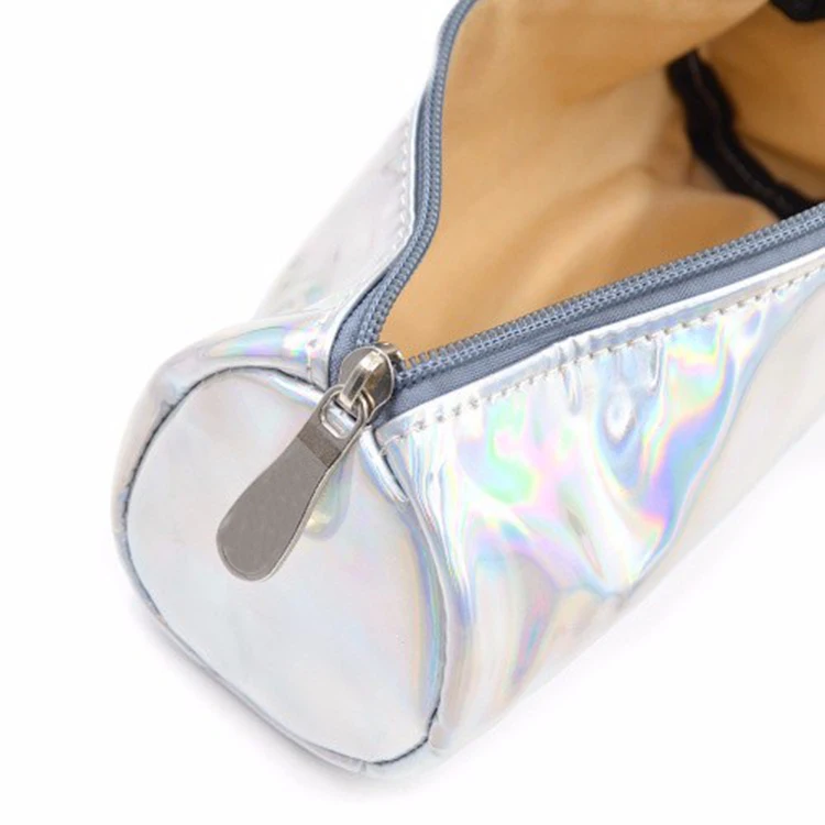 Shiny Rainbow pouch Laser Iridescent Ziplock pouch Waterproof Cosmetic Hologram makeup bag Holographic Pencil Case