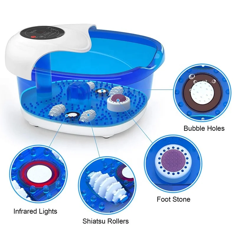 Hot Selling Electric Ionic Bath Spa Detox Foot Washing Machine with Bubble Infaraed Red Light For Diabetic