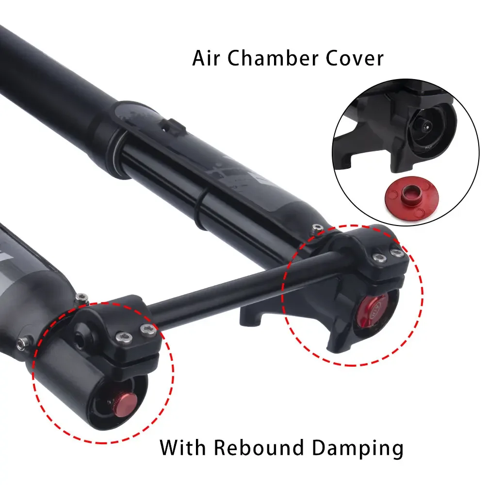 Bolany Inverted Fork Thru Axle 150*15mm For 26inch Snow Bike MTB E-bike *5.0 Fat Tire Suspension Shock Absorber