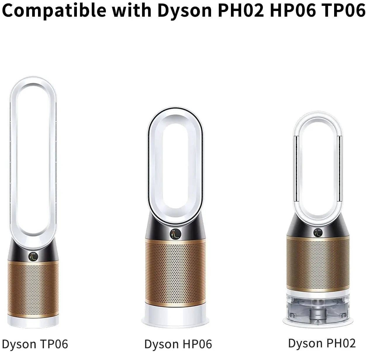 Air Purifier Parts Activated Carbon Cartridge Air HEPA Filter Replacement for Dysons TP06 HP06 PH01 PH02