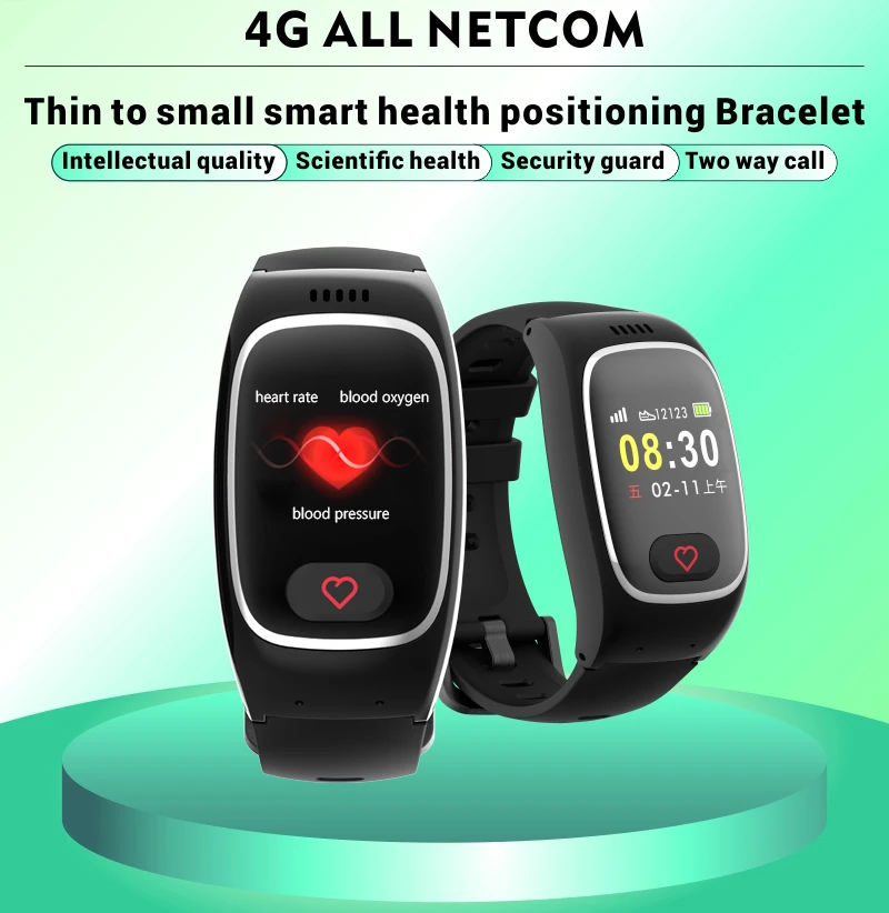 Gps Bracelet With Alarm GPS LBS wifi Location Heart Rate Sos Watch Android Smart Watch 4g Sim Smartwatch With Fall Detection