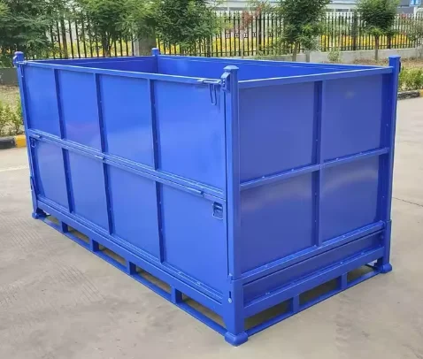 T1210L-10 Warehouse logistics heavy metal parts storage corrosion resistant durable forklift four-way fork storage cages