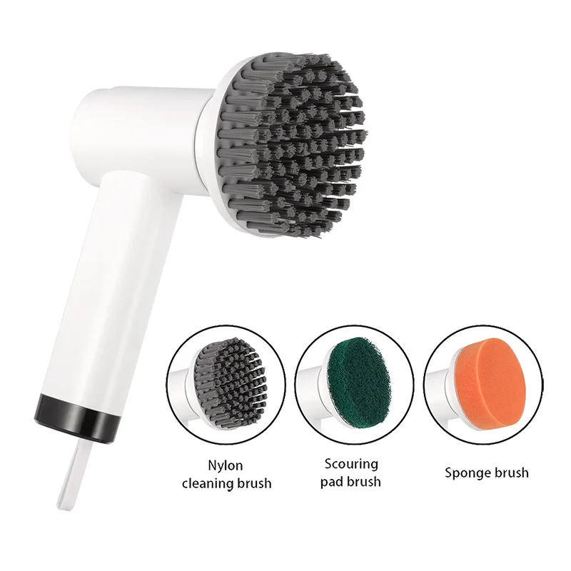 Household Handheld Electric Cleaning Brush 1200mAh High Rotate Speed Kitchen Dishes Pots USB Rechargeable Cleaning Brush