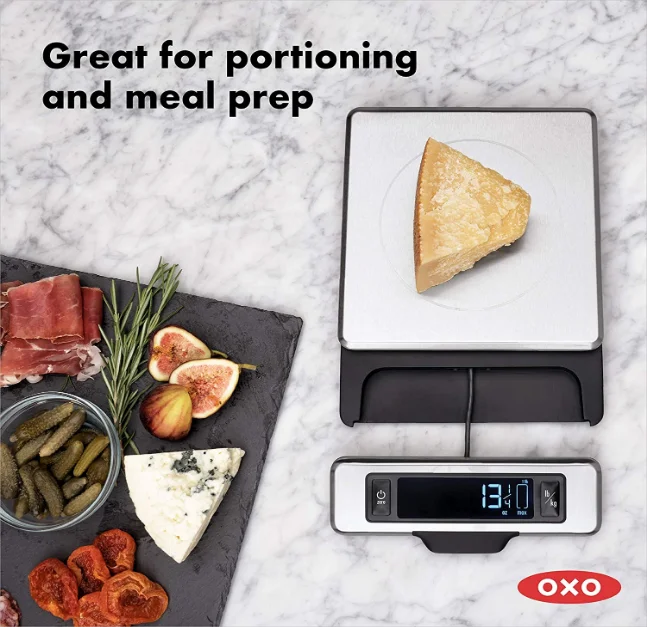 Electronic smart home kitchen scale Stainless steel food scale with pull-out display