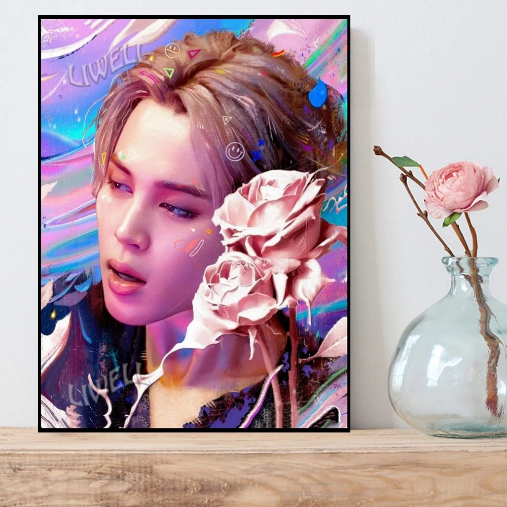 5d pop art  up full square drill 30 x 40cm lukisan crystal wall painting decor home bts diamond art