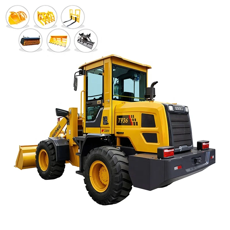 LUGONG T936 1.8ton 2t China Small Farming Cheap Mini Front End Wheel Loaders Compact Wheel Loader