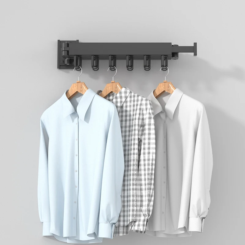 Concise Style  Rotatable Wall Mounted Drying Aluminum Foldable  Rack