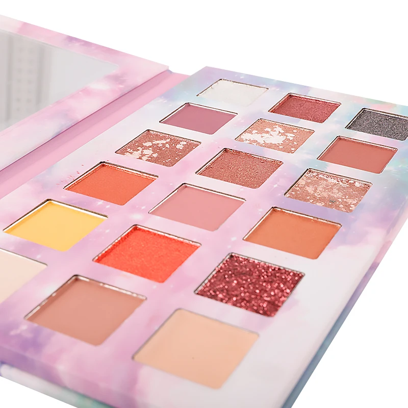 Makeup Cosmetics Single Eyeshadow Pallet Glitter Custom Eyeshadow Palette Waterproof Wholesale No Brand 18 Colors Eye Shadow