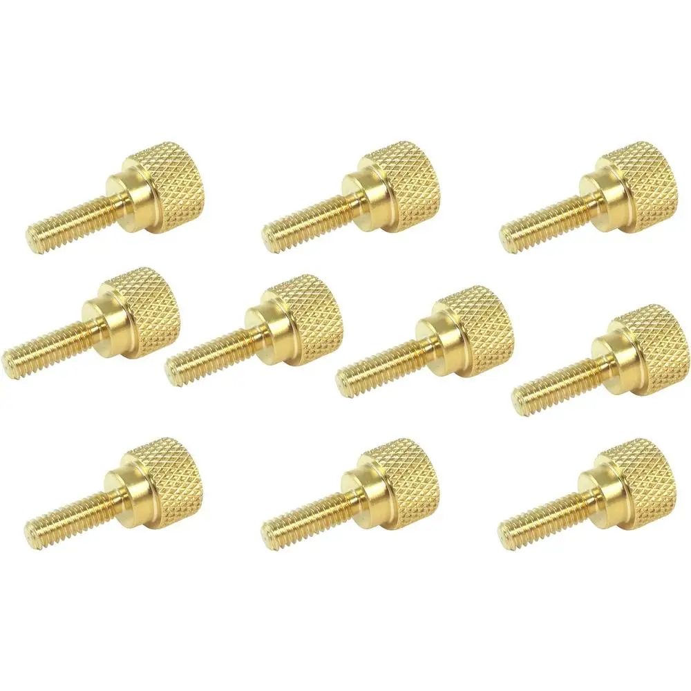 NBHC032SC brass flat head m3 m4 m6 Custom shoulder  stainless steel knurled Thumb screw