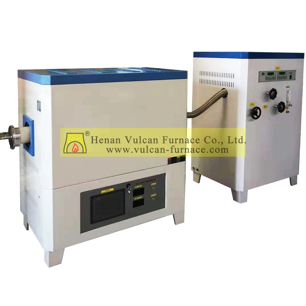 1200 Degree Electric Rotary Tube furnace Rotate Kiln with Vacuum Pump Touch screen vacuum atmosphere tube furnace VF-18GZ
