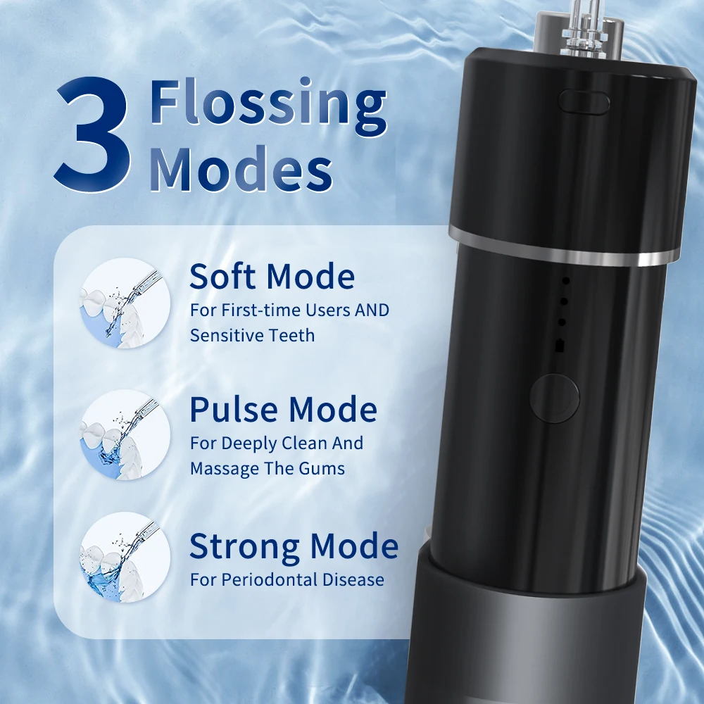2022 New Arrival IPX7 Home Use Electric Rechargeable Portable Handheld Dental Cordless Teeth Cleaning Mini Water Flosser