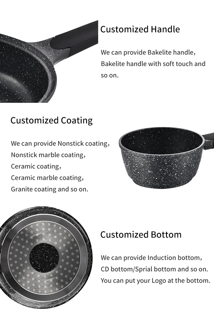Milk Pan Pressed Aluminum Nonstick Cookware Round Saucepan With Lid Easy Cleaning Non Stick Pots