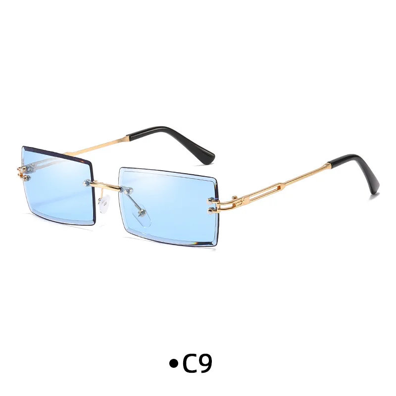 New Model Free Cut Edge Square Sunglasses 2022 Luxury For Mens Fashion Pc Glasses