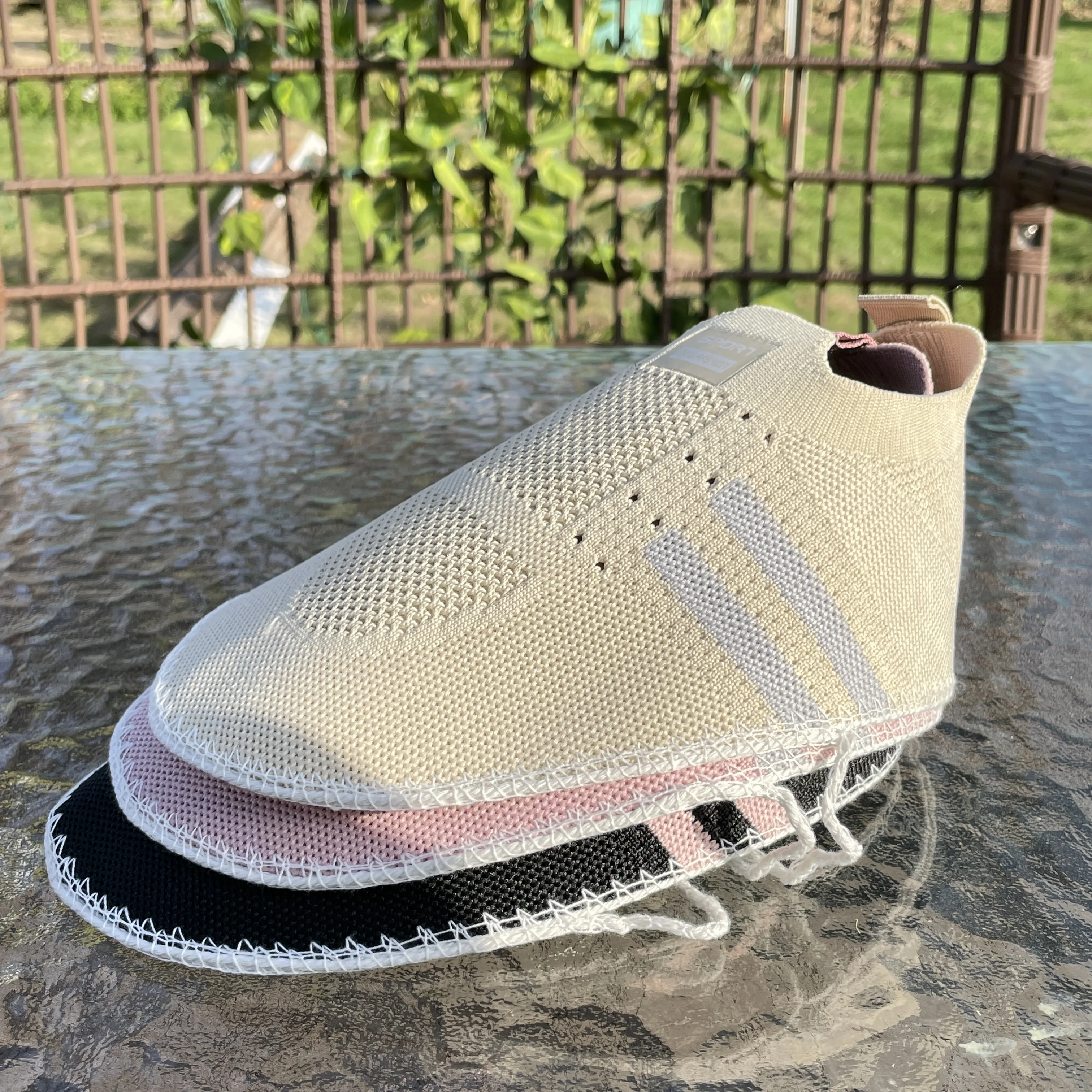 Promotion Product Lightweight Shoe Flying Knit Upper Comfortable Woven Knitted Material Weave Basketball Upper Vamps