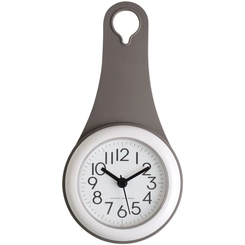 Modern Simple Resin Material Waterproof Toilet Kitchen Waterproof Moisture-proof Anti-Fog Mute Small Wall Clock