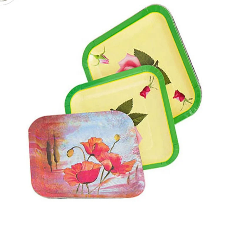 Custom size paper plate with printing