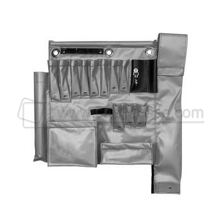Custom Linemans 13 Pocket Heavy Vinyl Aerial Basket Tool Apron with Magnetic Strip
