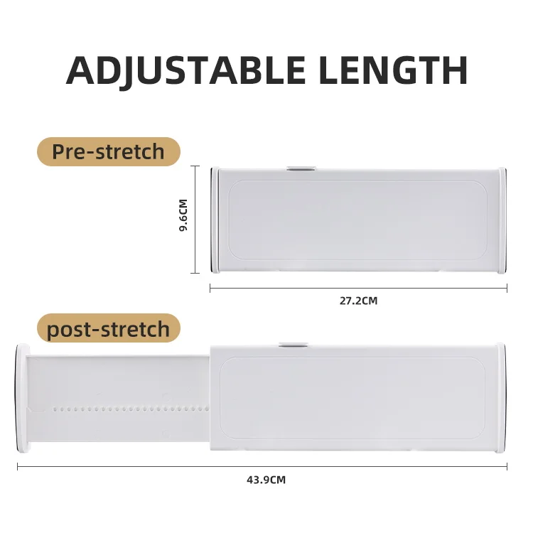 Eco-Friendly RABS Plastic Kitchen Office Underwear Dresser Cabinet Organizer Efficient Use of Space Adjustable Drawer Divider