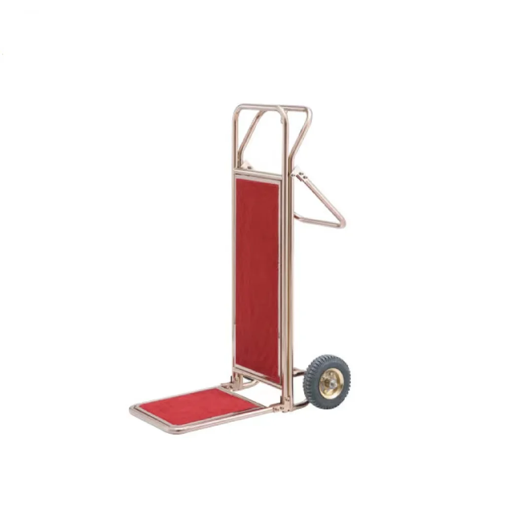 Durable Polished Brass Bellman Hotel Trolley Luggage Cart