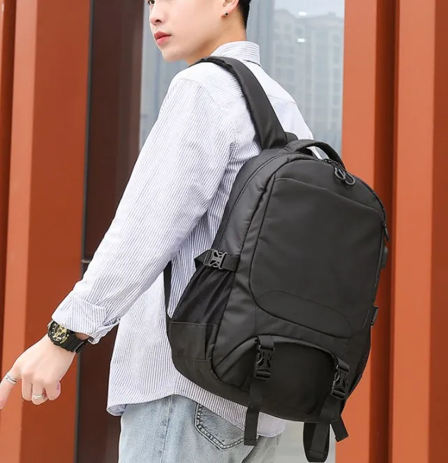 Custom Logo Travel Waterproof Backpack School Bag USB Charging Men Business 15.6 Inches Laptop Backpack