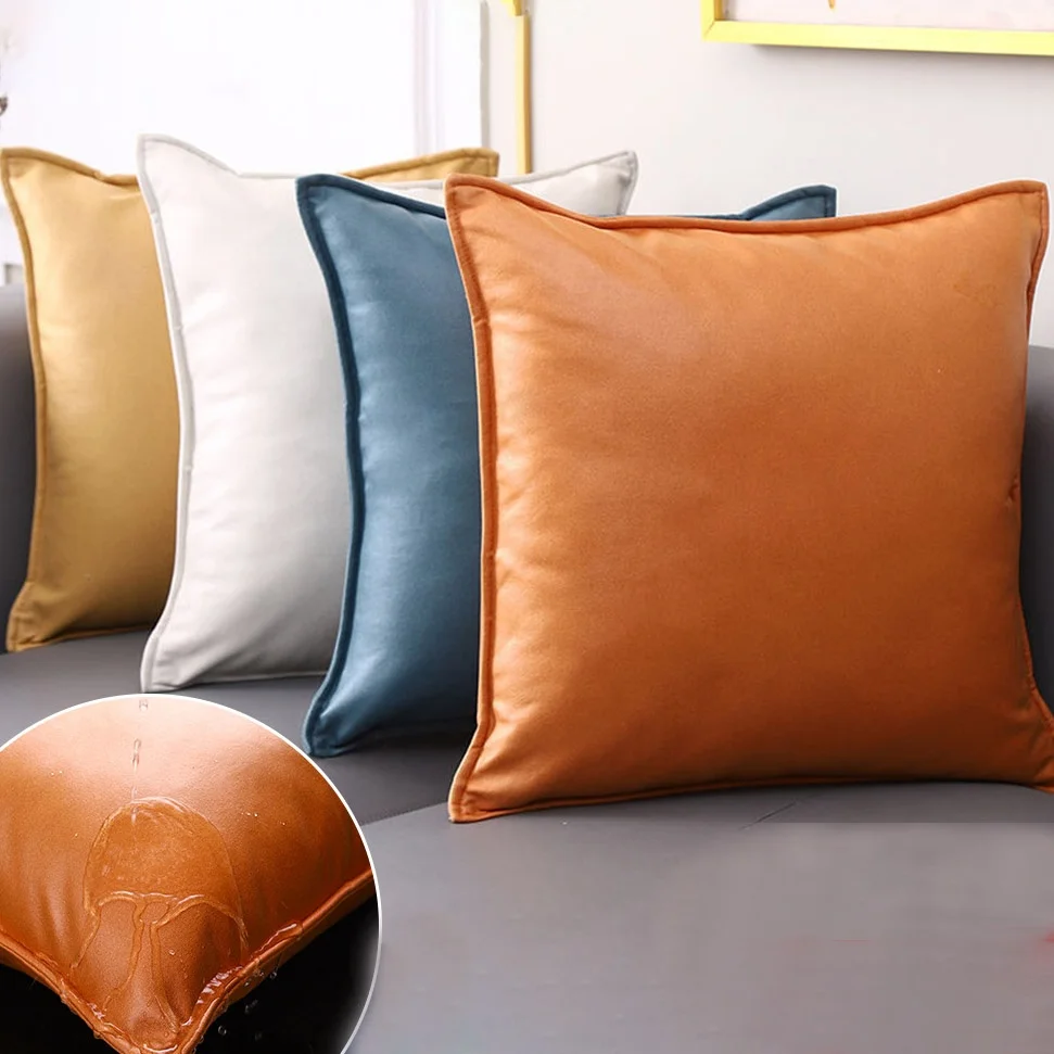 Tech Fabric Waterproof 50*50 Cm Throw Pillow Cover Outdoor Water Resistant Cushion Cover 60x60