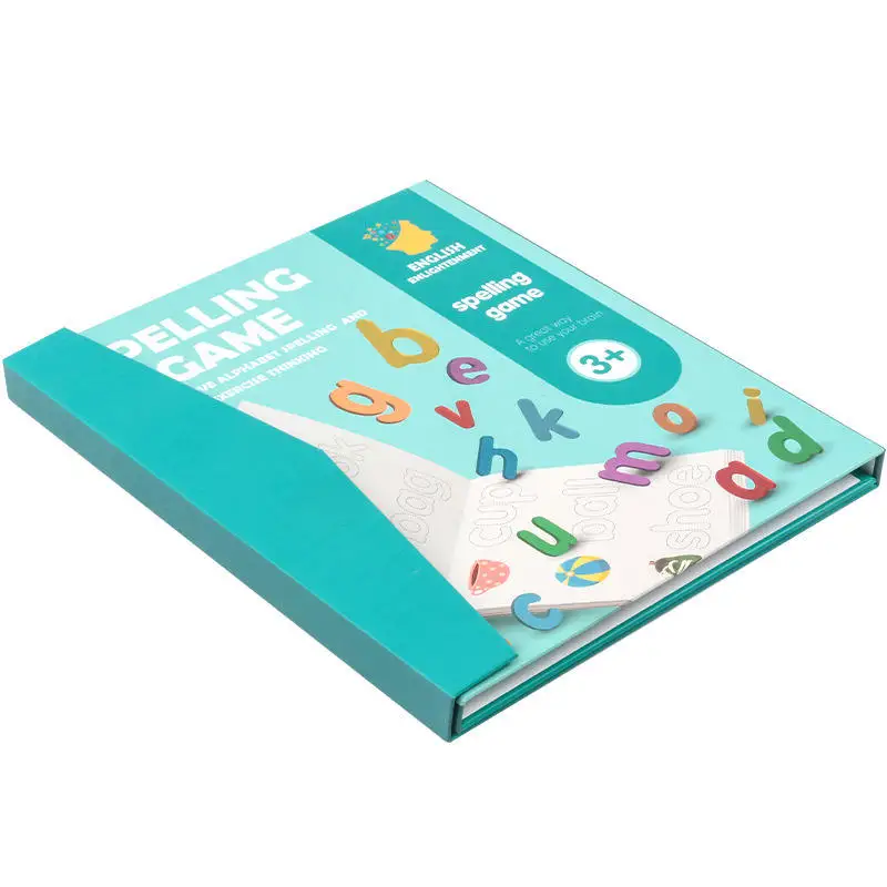 Preschool Educational Letter Learning Matching Toys Spelling Game Toy Magnetic Spelling Word Book